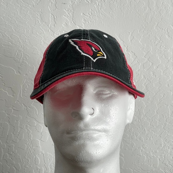 VTG Arizona Cardinals Reebok NFL Hat Y2K Embroidered Red/Black FlexFit OSFA - Picture 1 of 10